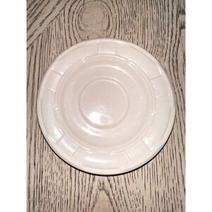Longaberger Pottery Woven Traditions 5.75" Saucer Plate Round Ivory White